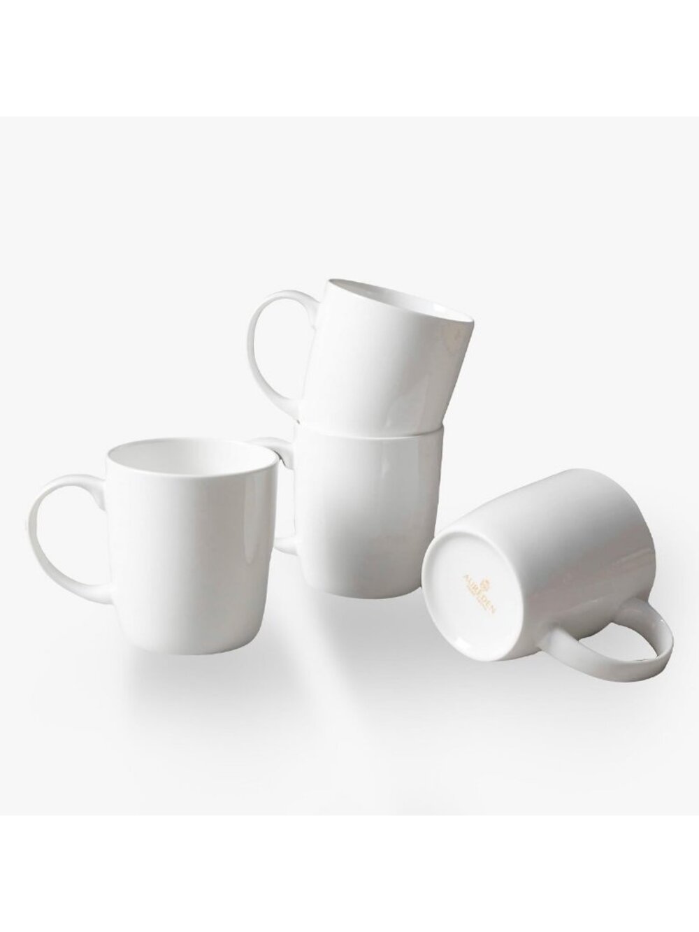 Elegant Bone China Mug Set of 4 - 10 oz Fine Porcelain for Tea, Coffee & Gifts